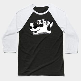 Mama cat with 3 kitten panda Baseball T-Shirt